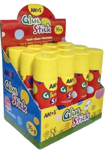AMOS Red Glue Stick - Hangsell Packs
